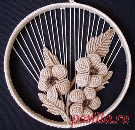 Цветы, связанные в технике макраме — Рукоделие
