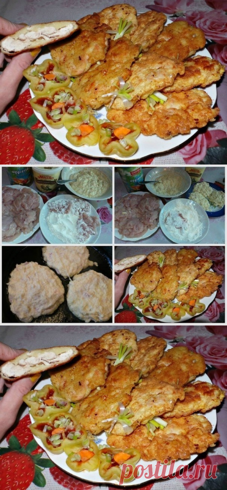 Как приготовить куриная отбивная в картофельном кляре - рецепт, ингредиенты и фотографии