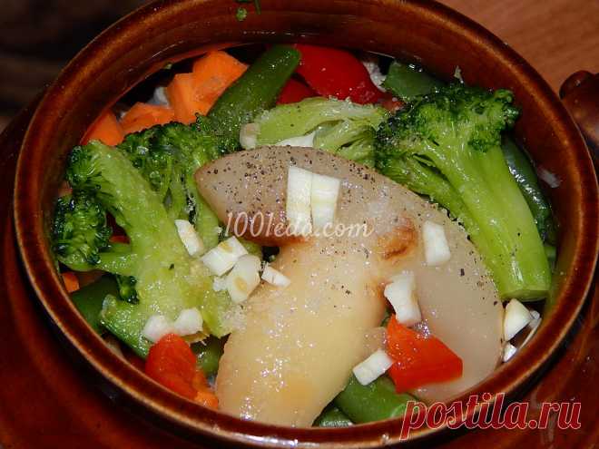 Овощное жаркое с грибами и куриными желудочками в горшочках: рецепт с пошаговым фото - Горячие блюда от 1001 ЕДА вкусные рецепты с фото!