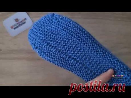 Модель пинеток супер за гранью Бесшовное вязание / Вязание женских тапочек Вязание туфель - 2 иглы