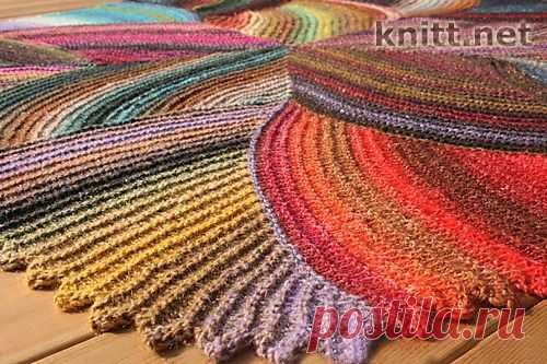Коврик из деталей спицами | knitt.net | Все о вязании