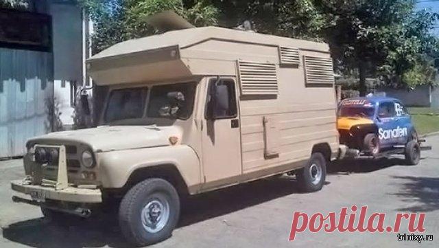 Кемпер из УАЗ-469 на дорогах Аргентины (7 фото) . Тут забавно !!!