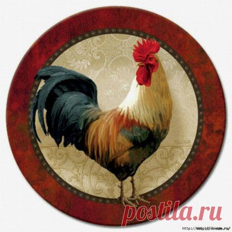 петушки - картинки для рукоделия