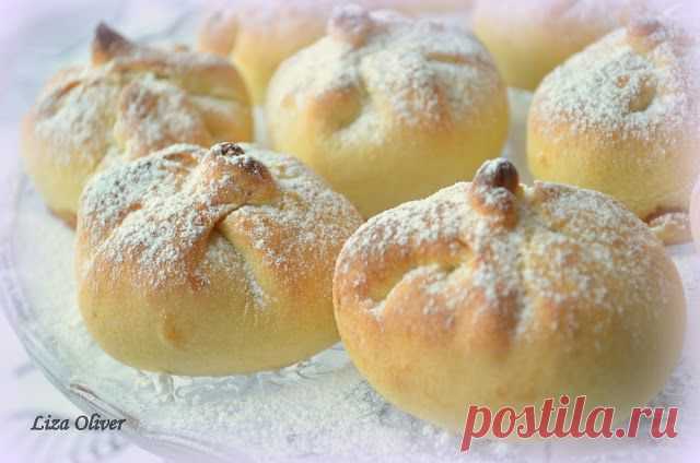 MY FOOD или проверено Лизой: Нежные булочки на сметанном тесте с ароматными яблочками
