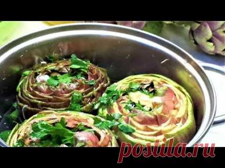 Stuffed Artichokes italian food - YouTube
