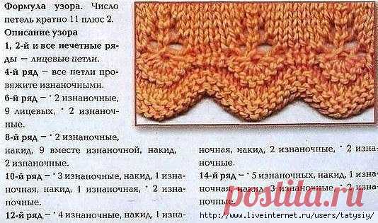 КАК СВЯЗАТЬ КРАСИВУЮ КАЙМУ СПИЦАМИ