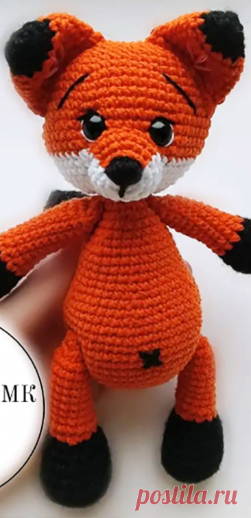 PDF Лисичка крючком. FREE crochet pattern; Аmigurumi animal patterns. Амигуруми схемы и описания на русском. Вязаные игрушки и поделки своими руками #amimore - лиса, лисица, лисёнок, лисичка.