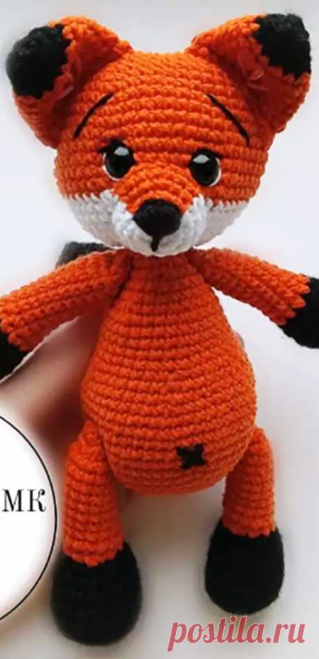 PDF Лисичка крючком. FREE crochet pattern; Аmigurumi animal patterns. Амигуруми схемы и описания на русском. Вязаные игрушки и поделки своими руками #amimore - лиса, лисица, лисёнок, лисичка.