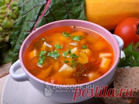 Постный суп из кабачков