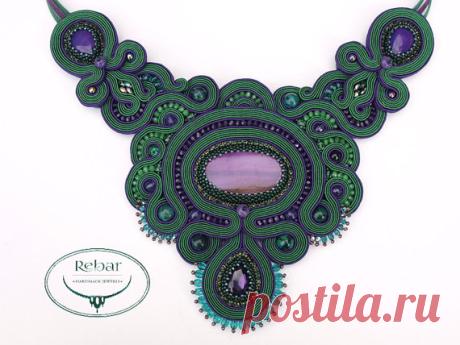 Soutache Necklace Pavetta от RebarJewelry на Etsy