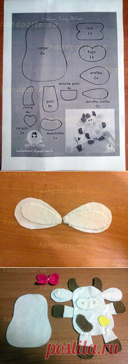 Забавные игрушки из фетра своими руками с выкройками

Сегодня, как пример игрушек из фетра, мы своими руками будем шить коровку-буренку по готовой выкройке. Каждая мама сможет сшить ее для своего ребенка собственноручно, для этого не нужно оканчивать курсы шитья и кроя. Пошив не займет у вас много времени. Итак, наш мастер-класс для начинающих!