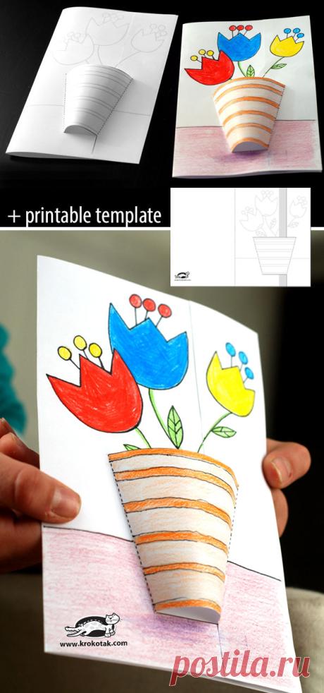 3D spring card | krokotak
