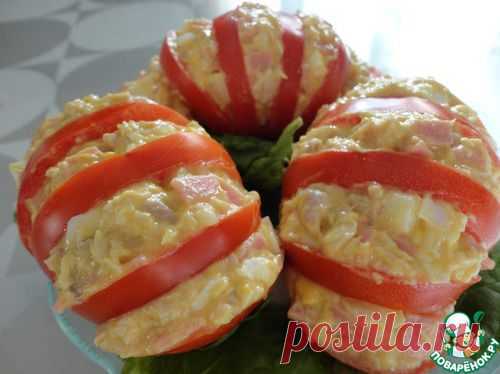 Помидоры с салатом из курицы - кулинарный рецепт