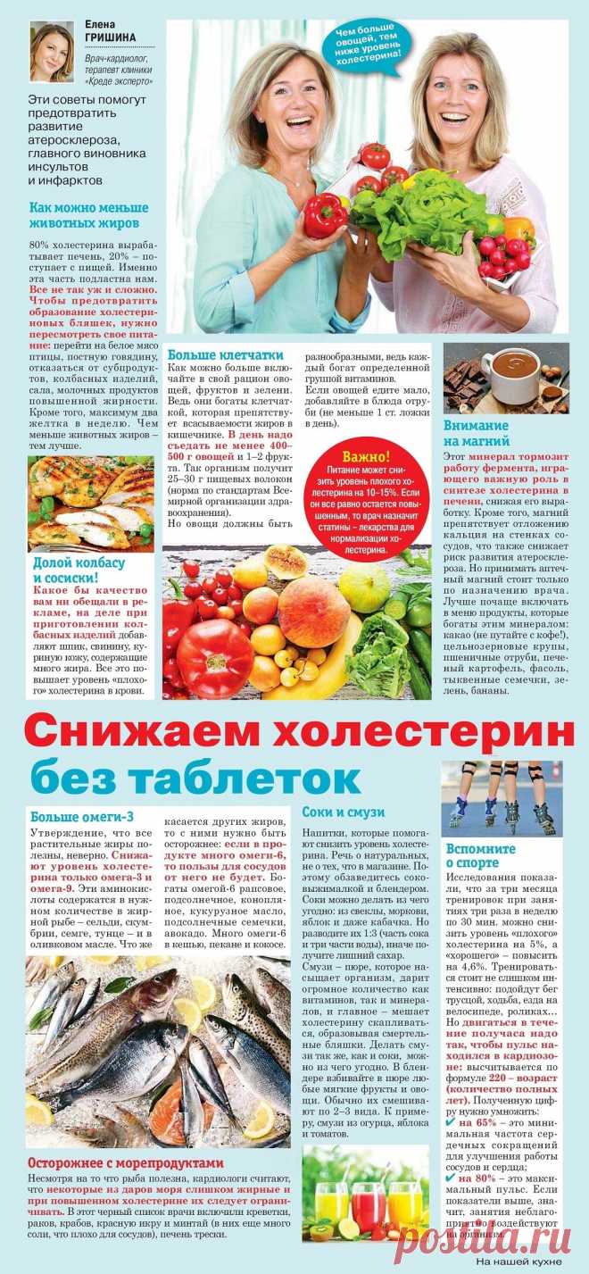 Снижаем холестерин без таблеток