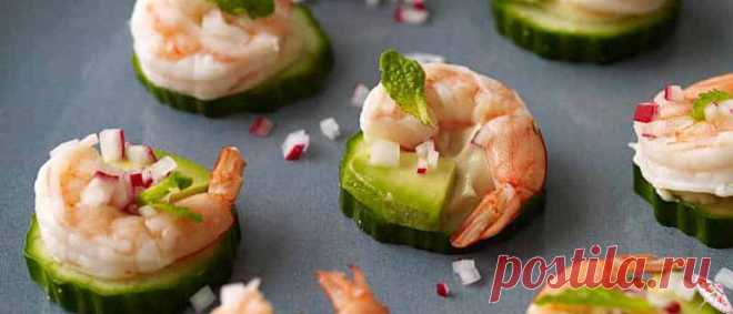 Рецепт канапе с креветками