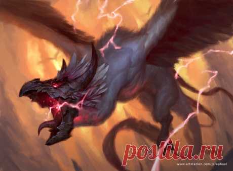 ArtStation - Коратрат Феникс Птица Виверна