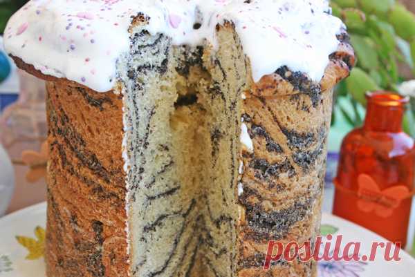 Вкусные рецепты: Кулич мраморный