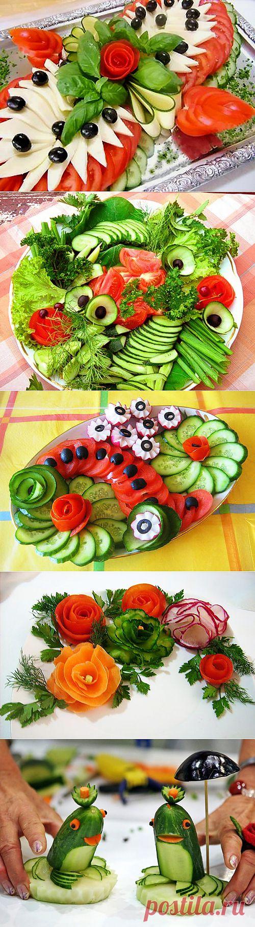УКРАШЕНИЕ ДОМАШНИХ БЛЮД.Рецепты, пошаговые фото Овощная тарелка ♥♥♥ - Простые рецепты Овкусе.ру