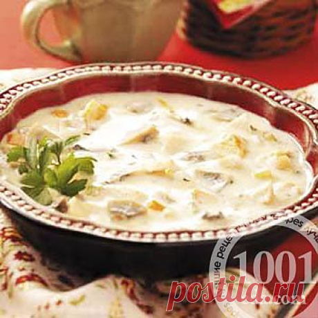 грибной суп из шампиньонов с курицей