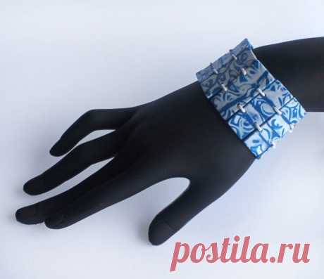 Браслет в технике мокуме гане