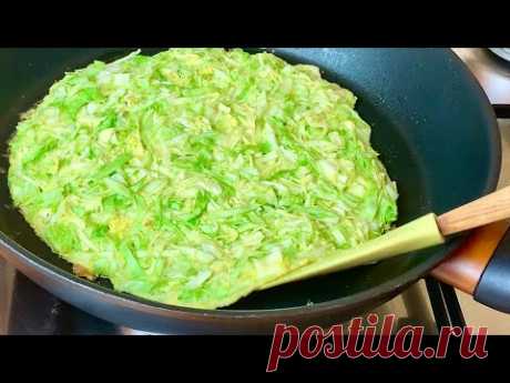 Всего 2 ингредиента! Быстрый завтрак за 5 минут! Очень простой и вкусный рецепт. Капуста и 2 яйца