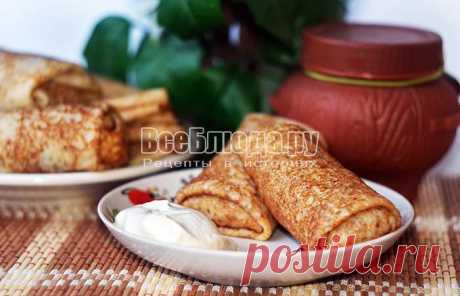 Рецепт блинов с творогом - пошаговые  | Все Блюда