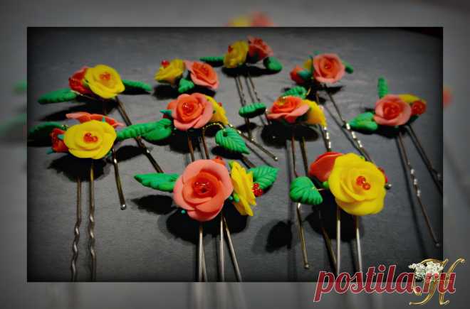 Шпильки из полимерной глины!