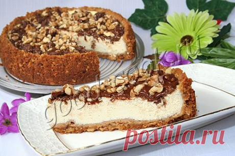Хорошая кухня - чизкейк с орехами и шоколадом. Кулинарная книга рецептов. Салаты, выпечка.