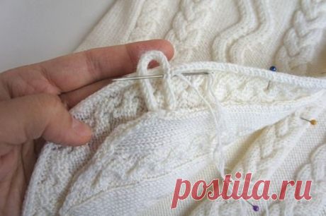 МК Застежка на вязаной кофточке, просто и легко!