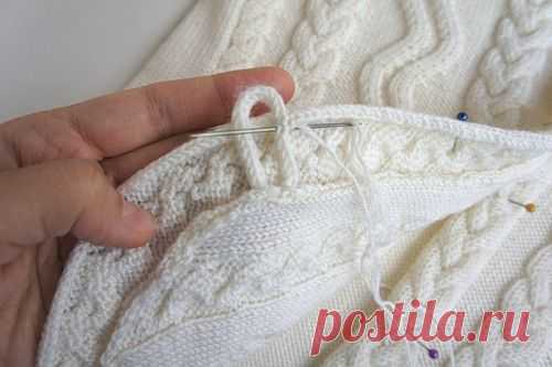 МК Застежка на вязаной кофточке, просто и легко!