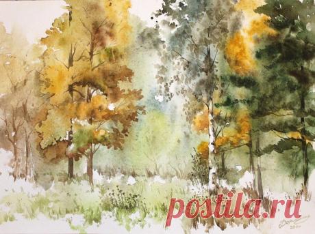 Картинки "Осень нарисованная акварелью" (43 фото) ⭐ Забавник