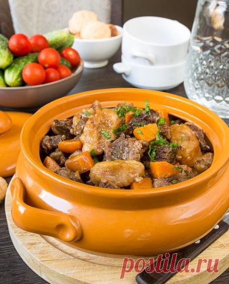 Рецепт рагу из говядины с грибными клёцками