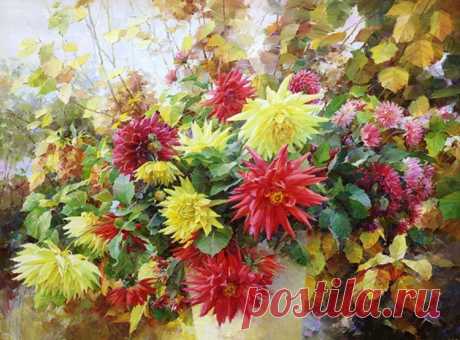 Художник Олег Тимошин. Очаровательные цветочные поляны