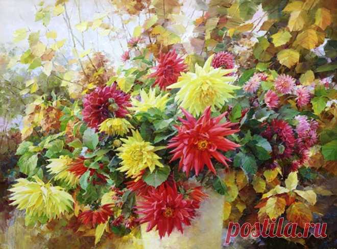 Художник Олег Тимошин. Очаровательные цветочные поляны