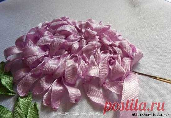 Объемная вышивка. Ромашки, одуванчики, хризантемы и мимоза