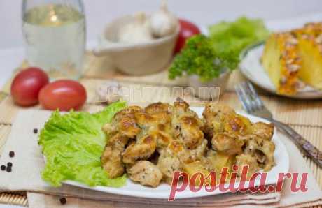 Курица с ананасами и сыром в духовке, рецепт с пошаговыми фото | Все Блюда