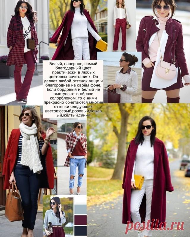 С чем носить бордовый цвет — Красота и мода
