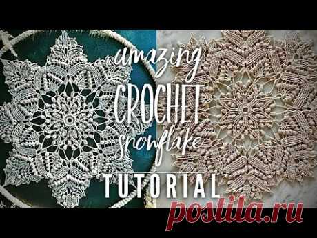 УСПЕЙТЕ СВЯЗАТЬ К НОВОМУ ГОДУ НЕРЕАЛЬНО КРАСИВУЮ СНЕЖИНКУ!!! ❄️❄️❄️ BEAUTIFUL CROCHET SNOWFLAKE
