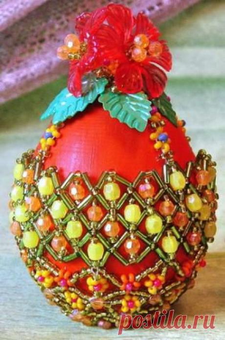 Пасхальное яичко | biser.info - всё о бисере и бисерном творчестве