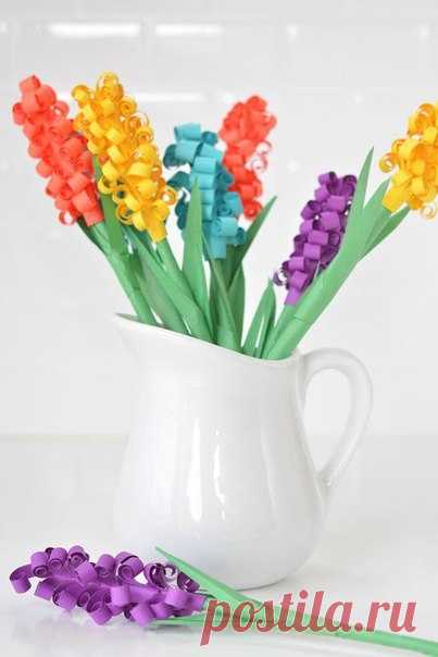 Поделки вместе с детьми: создаём весенние цветочки из бумаги