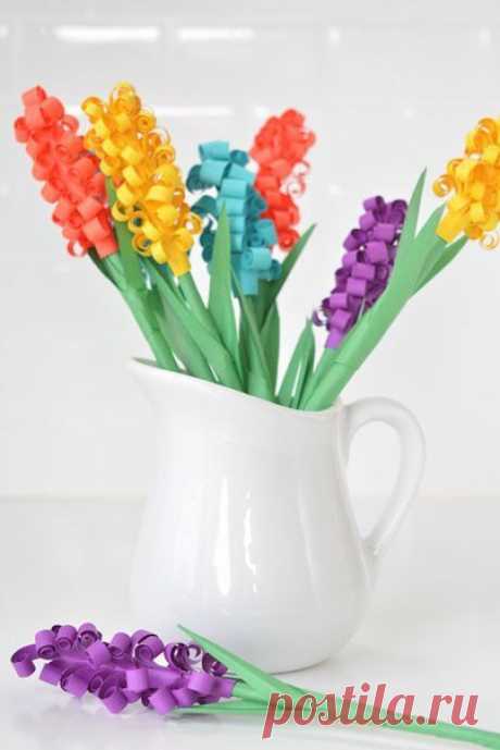 Поделки вместе с детьми: создаём весенние цветочки из бумаги