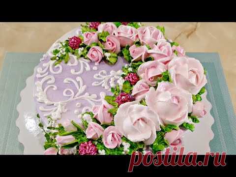 Цветы из БЗК / Торт для девушки - YouTube