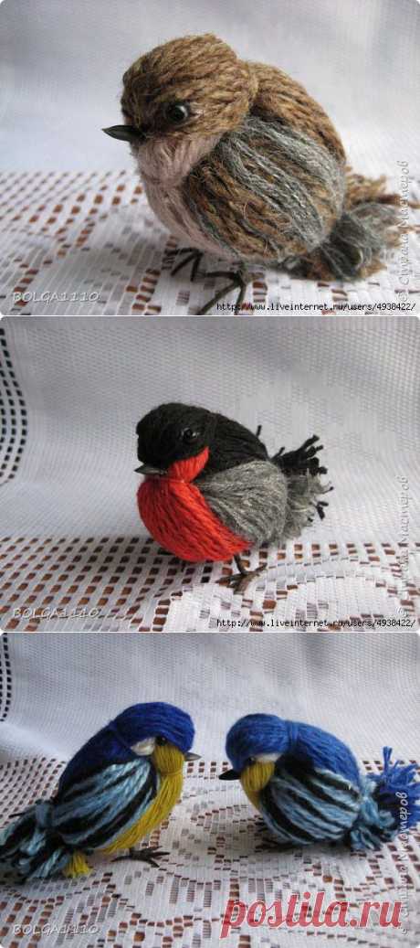Птицы из ниток на радость детворе | Сделай сам!
