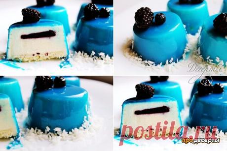 Чернично-лавандовое пирожное с зеркальной глазурью

Ягодное конфи: 
280 гр ягод (у меня черника) 
8 гр желатина 
12 гр кукурузного крахмала 
80 гр сахара 
Желатин замачиваем в холодной воде. Если используем порошковый, то в расчете 1 гр желатина на 6 гр воды. 

Если ягоды замороженные, размораживаем (сок не нужно сливать). Добавляем сахар, крахмал и пюрируем блендером. Андрей не советует здесь заменять кукурузный крахмал на картофельный, соглашусь всецело, потому что у кар...