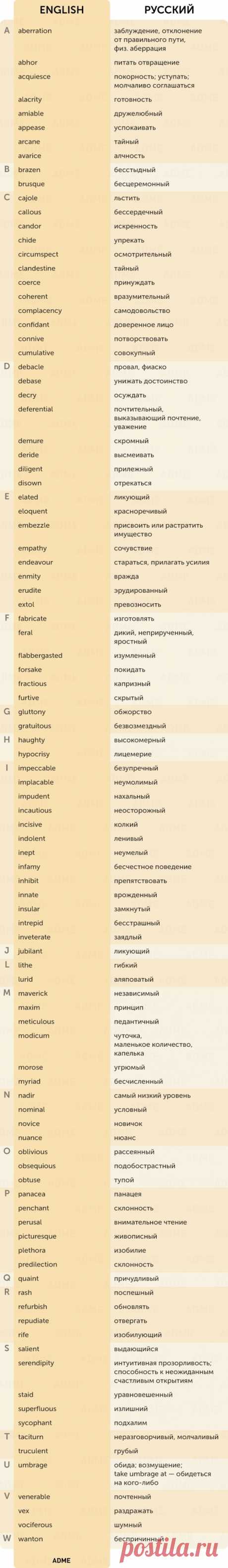 100 английских слов, знанием которых вы будете гордиться