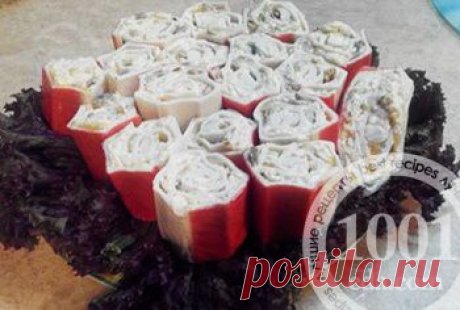 Крабовые рулетики с начинкой