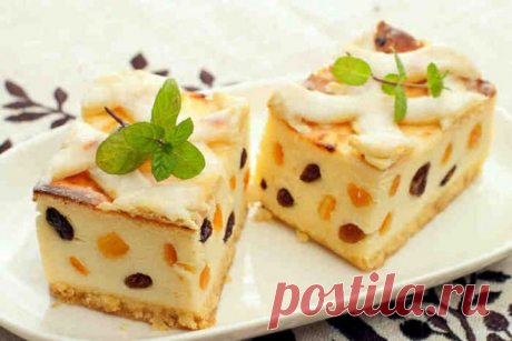 Чизкейк «Краков» - oригинальный и вкусный, творожный с изюмом и апельсиновыми цукатами