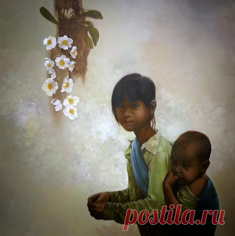 Нежная живопись вьетнамского художника Dang Van Can - Ярмарка Мастеров - ручная работа, handmade