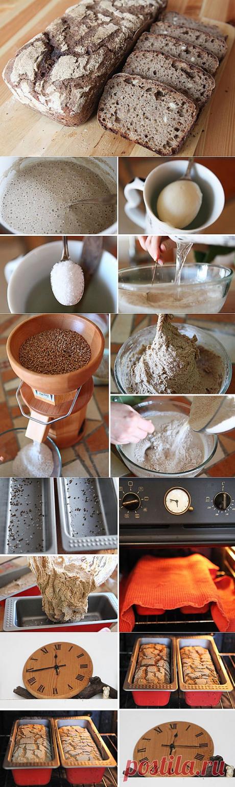 Рецепт №1 от Юли. Хлеб на закваске. Пшеница + рожь