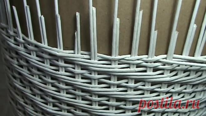 Как сплести корзину для белья своими руками!